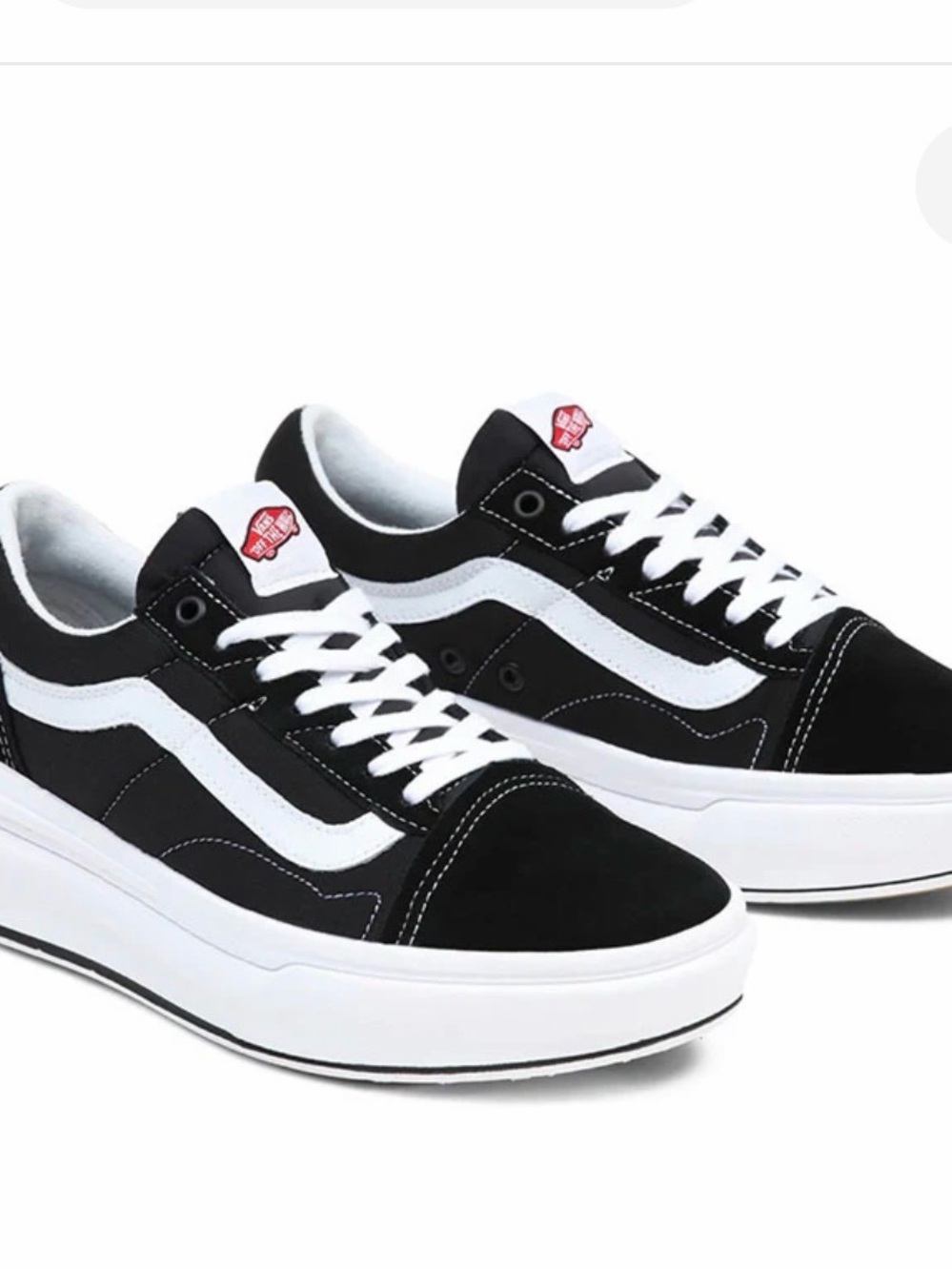 Vans Old Skool Platform Sneaker - Black & White - Picture 2 of 7